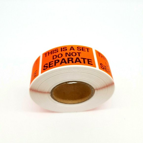This Is a Set Do Not Separate Stickers FBA Shipping Supplies 500 Piece Roll - Picture 2 of 8